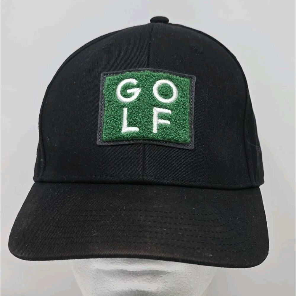 Adidas Golf Turf Snapback Cap Golf Embroidered Logo Black Hat OSFM PGA